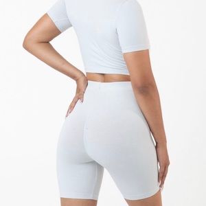 8382GD - Garment Dye Bike Shorts Color: Light Grey